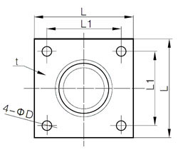 ANSI B16.5 Square Flanges Dimensions